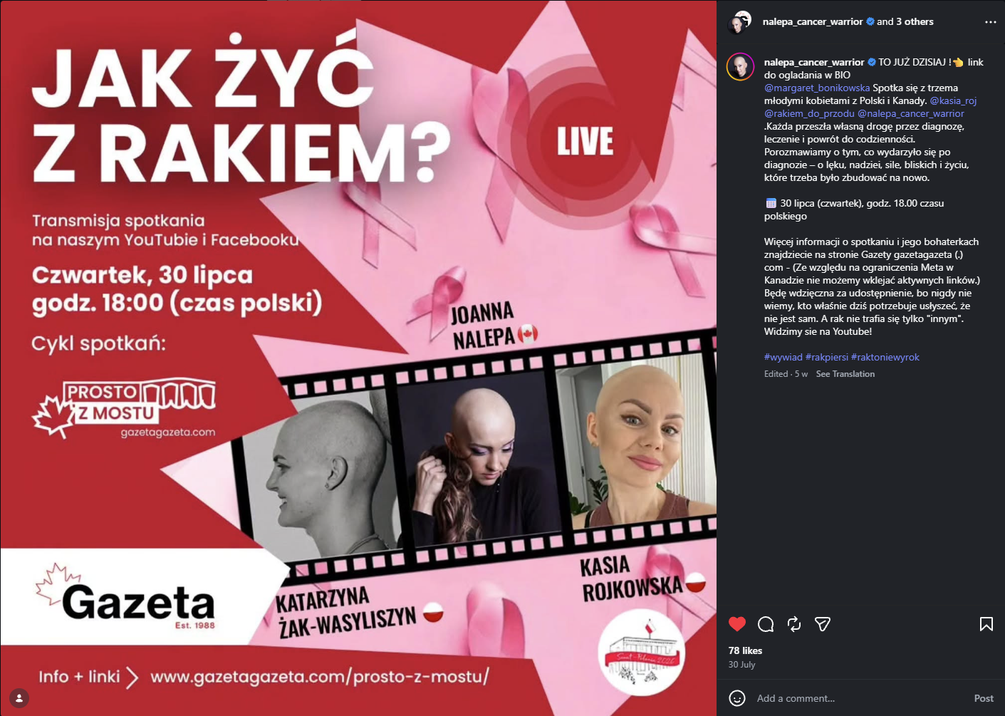 A Gazeta Instagram post made with one of the new editorial templates